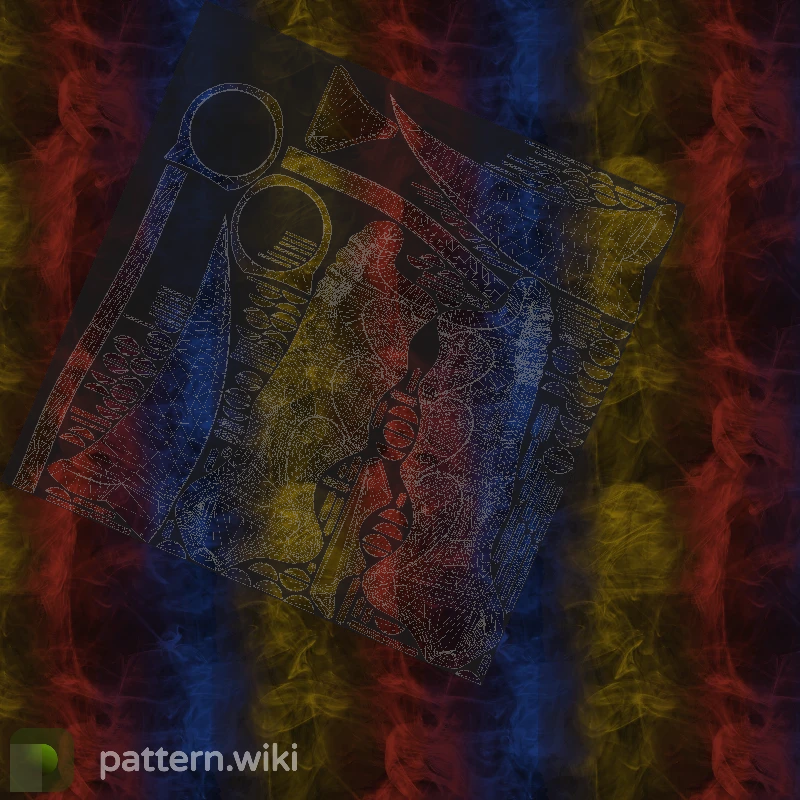 Karambit Marble Fade seed 818 pattern template