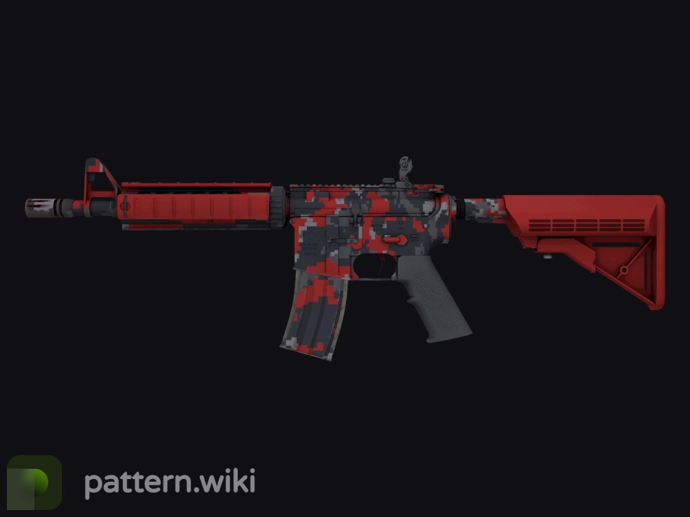 M4A4 Red DDPAT seed 447