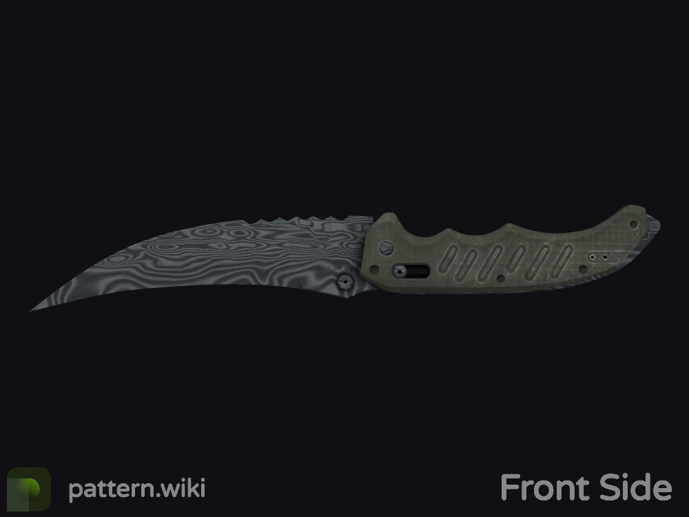 Flip Knife Damascus Steel seed 564