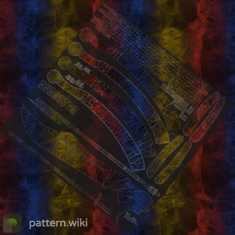 Butterfly Knife Marble Fade seed 781 pattern template