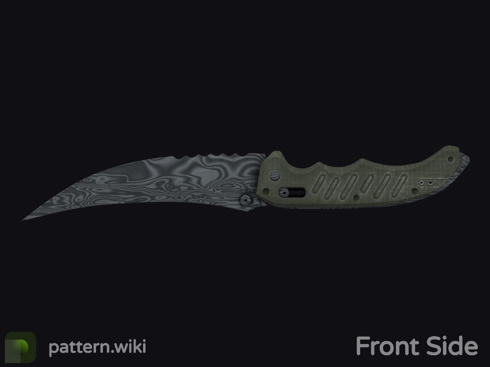 Flip Knife Damascus Steel seed 771