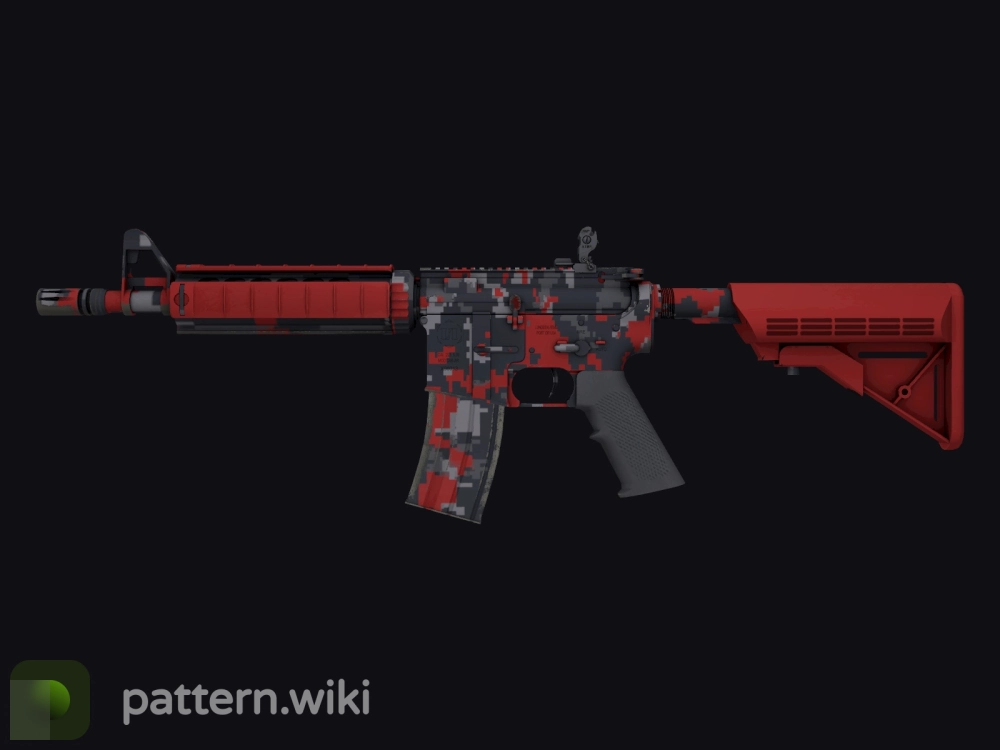 M4A4 Red DDPAT seed 999