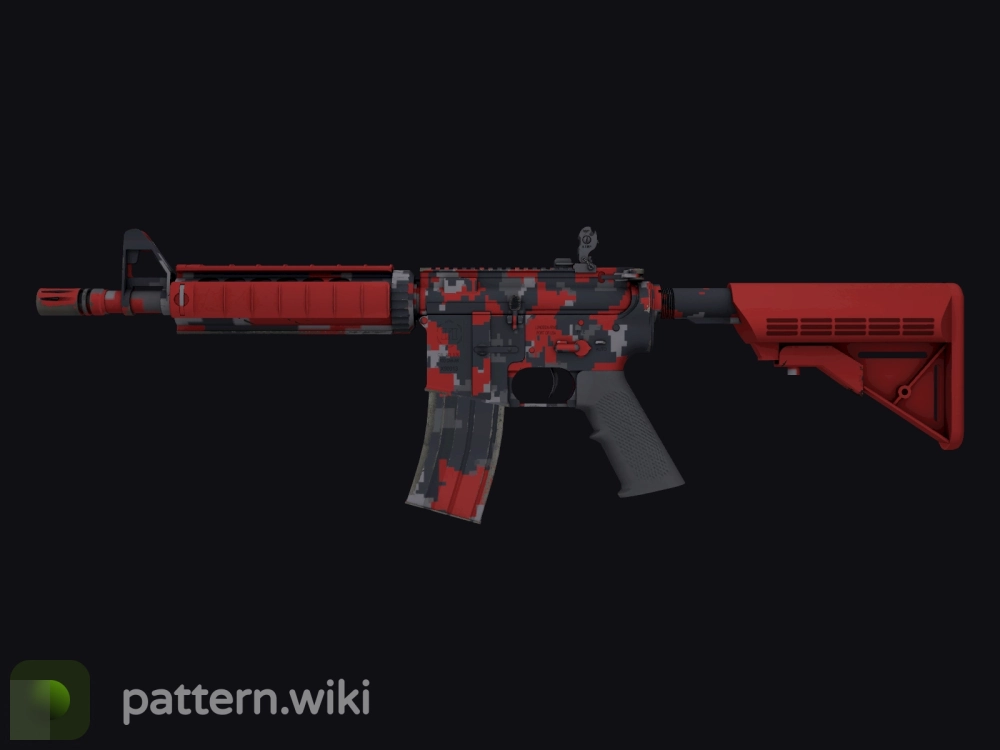 M4A4 Red DDPAT seed 407