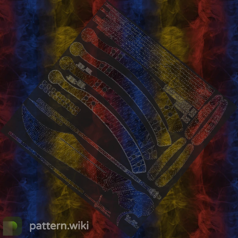 Butterfly Knife Marble Fade seed 824 pattern template