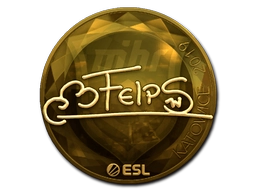 Sticker felps (Gold) | Katowice 2019 preview