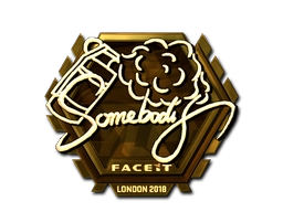 Sticker somebody (Gold) | London 2018 preview