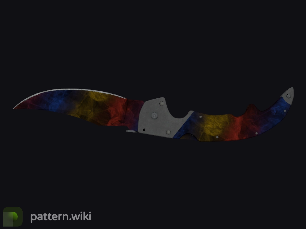 Falchion Knife Marble Fade seed 485