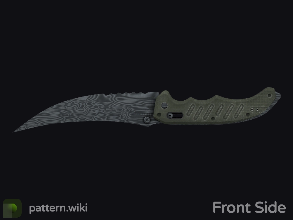 Flip Knife Damascus Steel seed 92