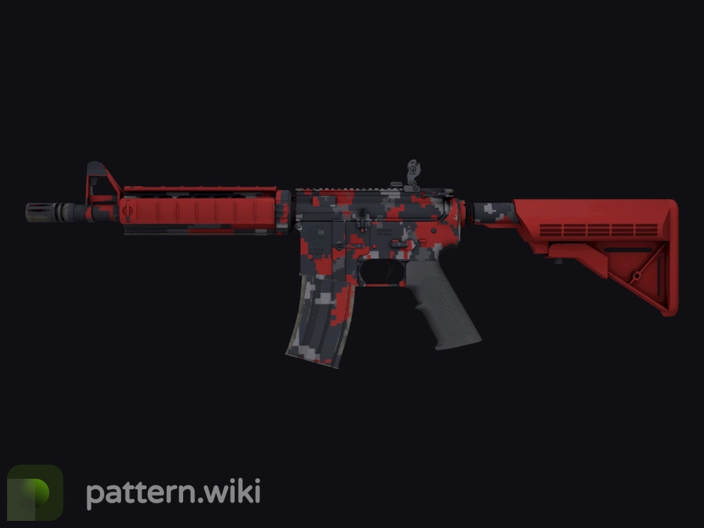 M4A4 Red DDPAT seed 61