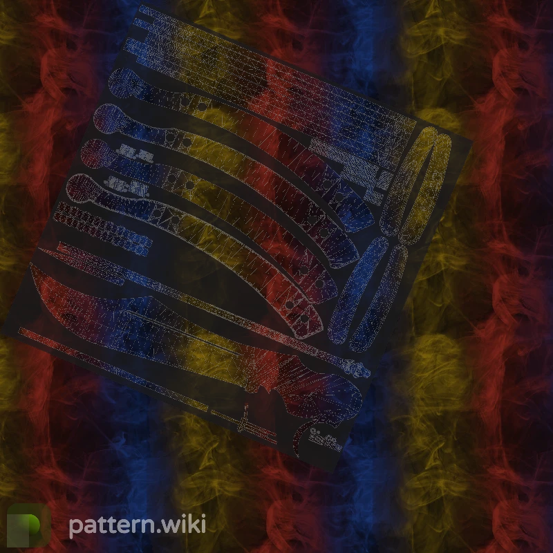 Butterfly Knife Marble Fade seed 195 pattern template