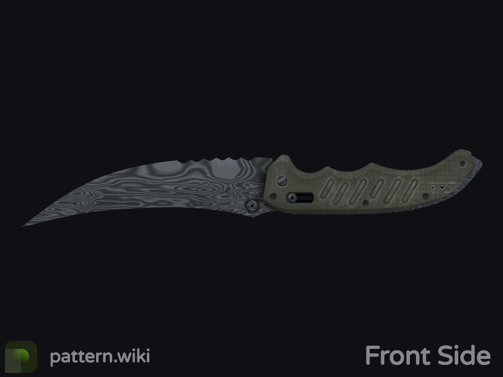 Flip Knife Damascus Steel seed 698