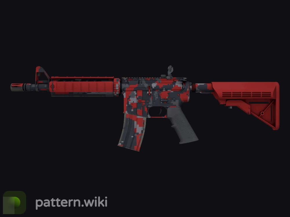 M4A4 Red DDPAT seed 516