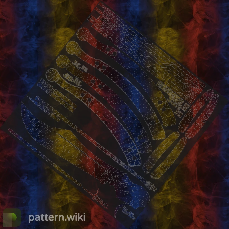 Butterfly Knife Marble Fade seed 136 pattern template