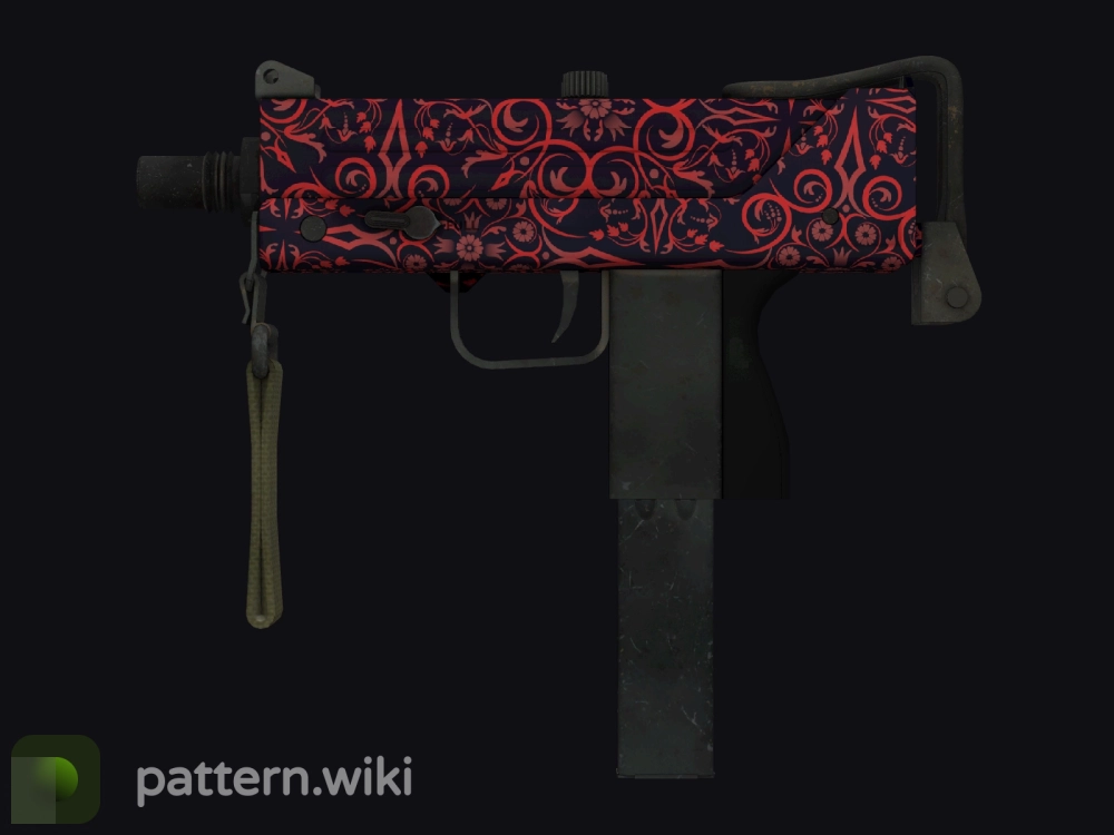 MAC-10 Red Filigree seed 387