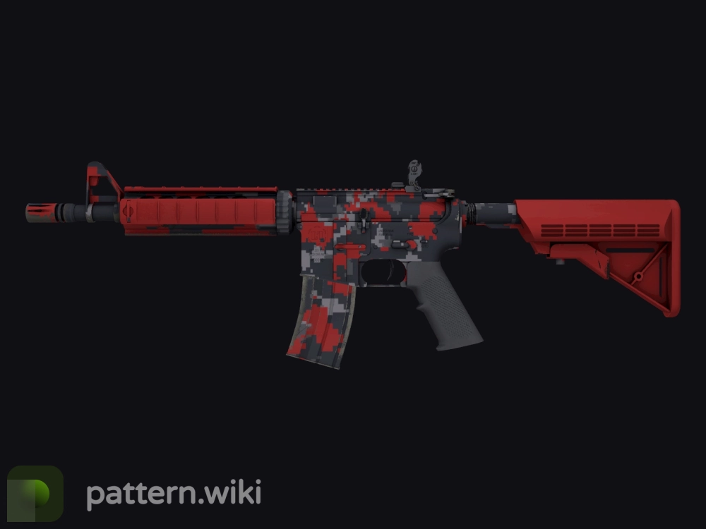 M4A4 Red DDPAT seed 738