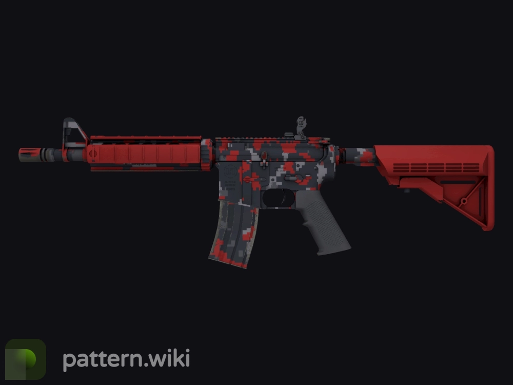 M4A4 Red DDPAT seed 713