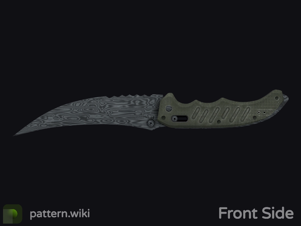 Flip Knife Damascus Steel seed 356