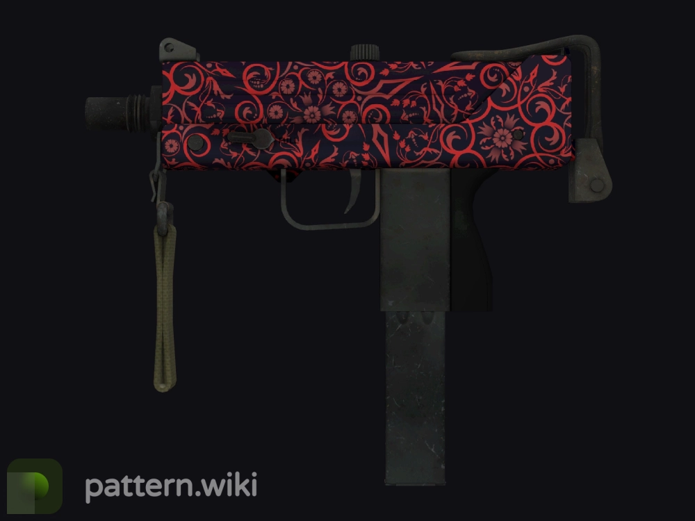 MAC-10 Red Filigree seed 862