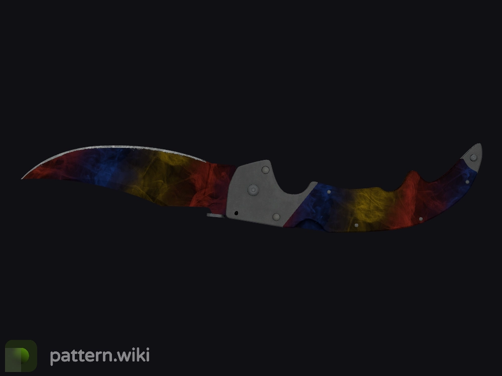 Falchion Knife Marble Fade seed 412