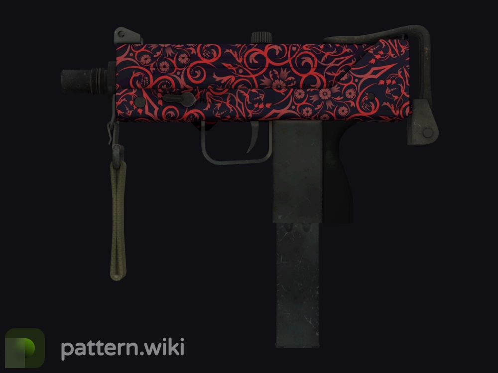 MAC-10 Red Filigree seed 485