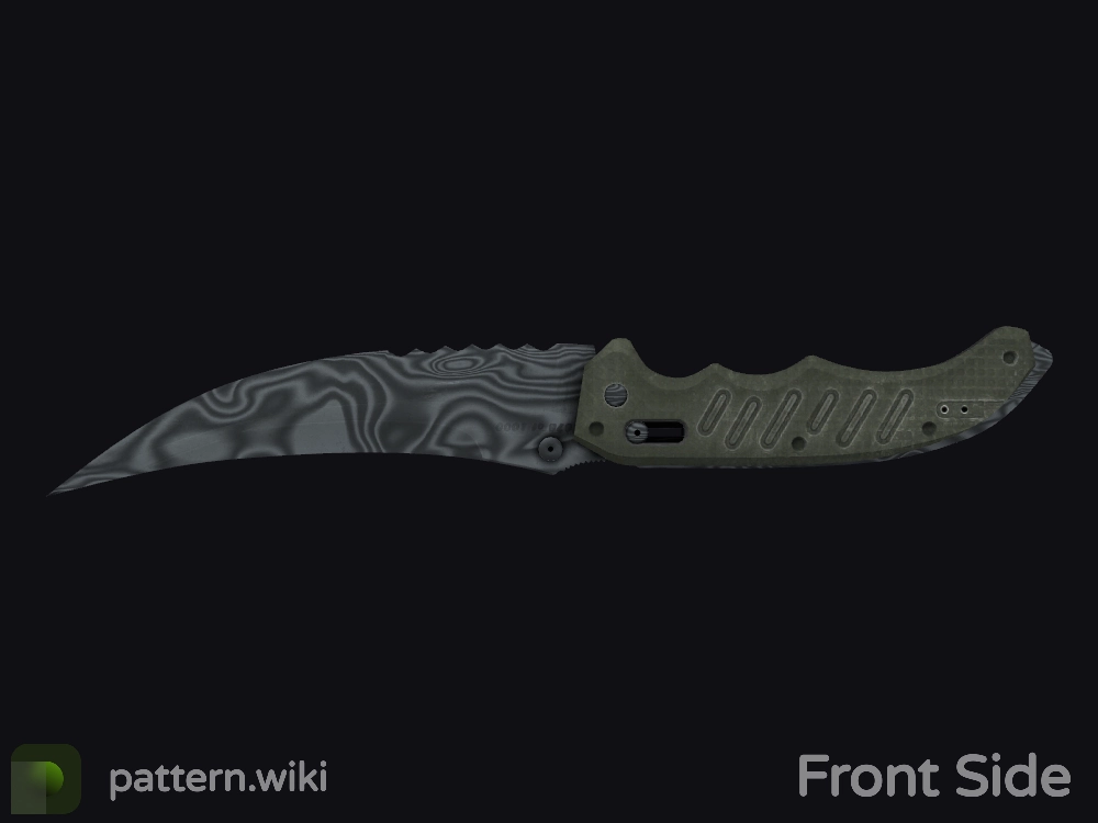 Flip Knife Damascus Steel seed 979