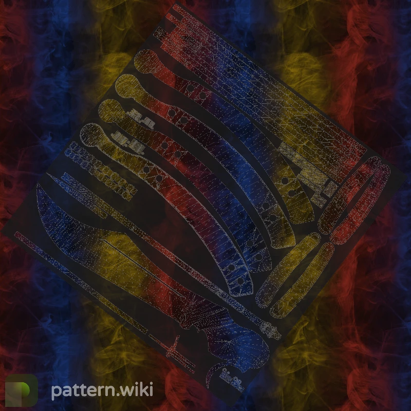 Butterfly Knife Marble Fade seed 377 pattern template