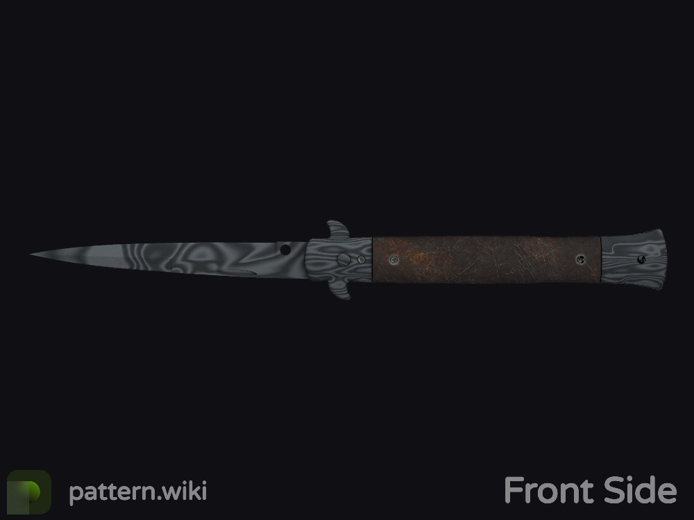 Stiletto Knife Damascus Steel seed 986