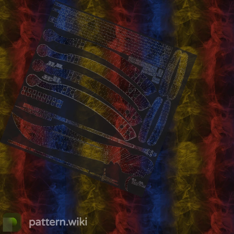 Butterfly Knife Marble Fade seed 795 pattern template