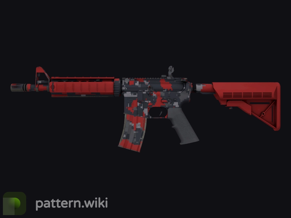 M4A4 Red DDPAT seed 378