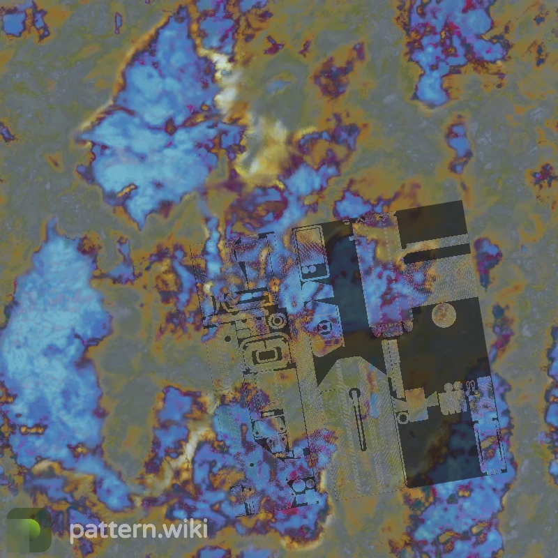 MAC-10 Case Hardened seed 129 pattern template