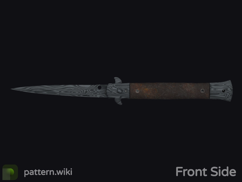 Stiletto Knife Damascus Steel seed 996