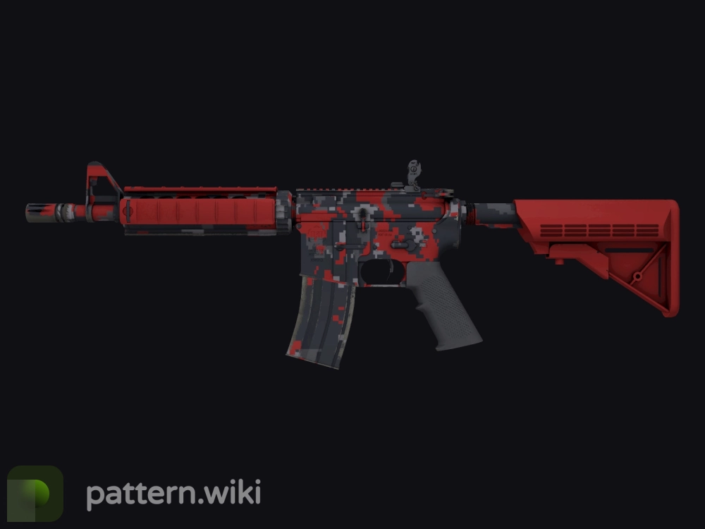 M4A4 Red DDPAT seed 392