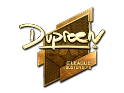 Sticker dupreeh (Gold) | Boston 2018 preview