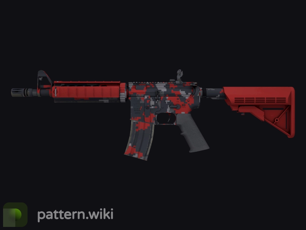 M4A4 Red DDPAT seed 649