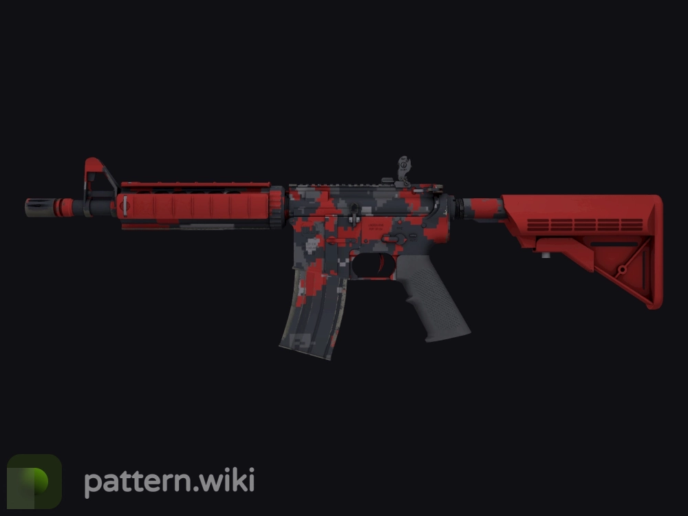 M4A4 Red DDPAT seed 394