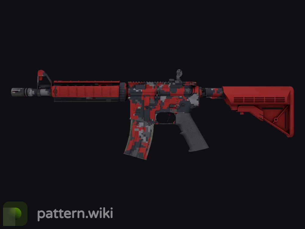 M4A4 Red DDPAT seed 893