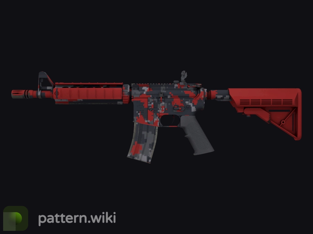 M4A4 Red DDPAT seed 543