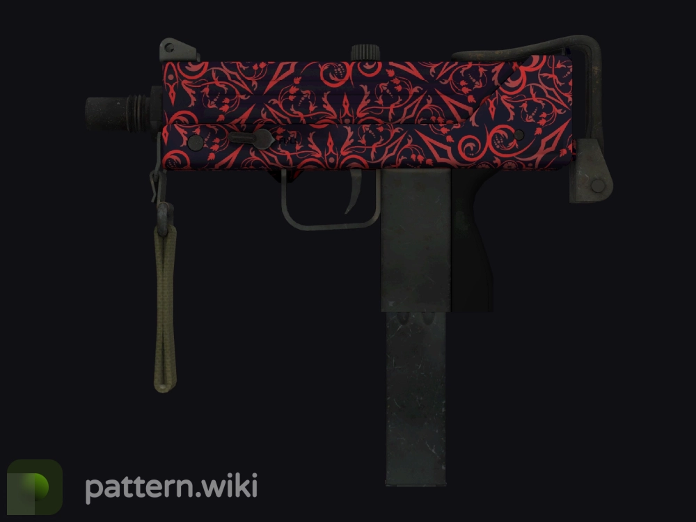 MAC-10 Red Filigree seed 69