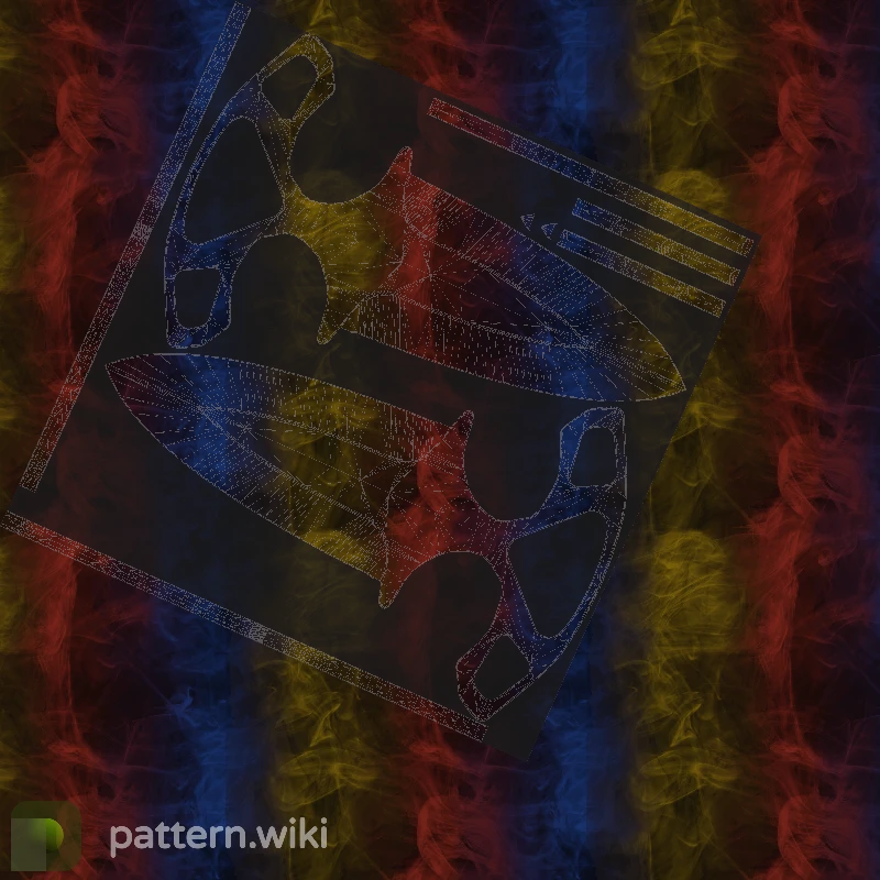 Shadow Daggers Marble Fade seed 605 pattern template