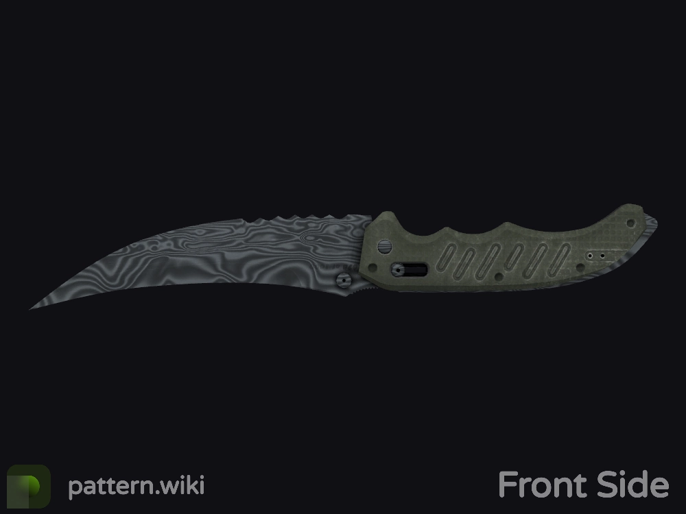 Flip Knife Damascus Steel seed 637