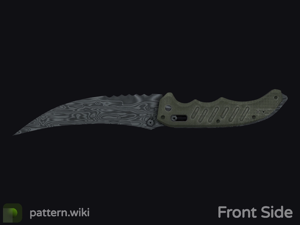 Flip Knife Damascus Steel seed 896