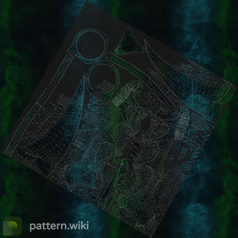 Karambit Gamma Doppler seed 417 pattern template