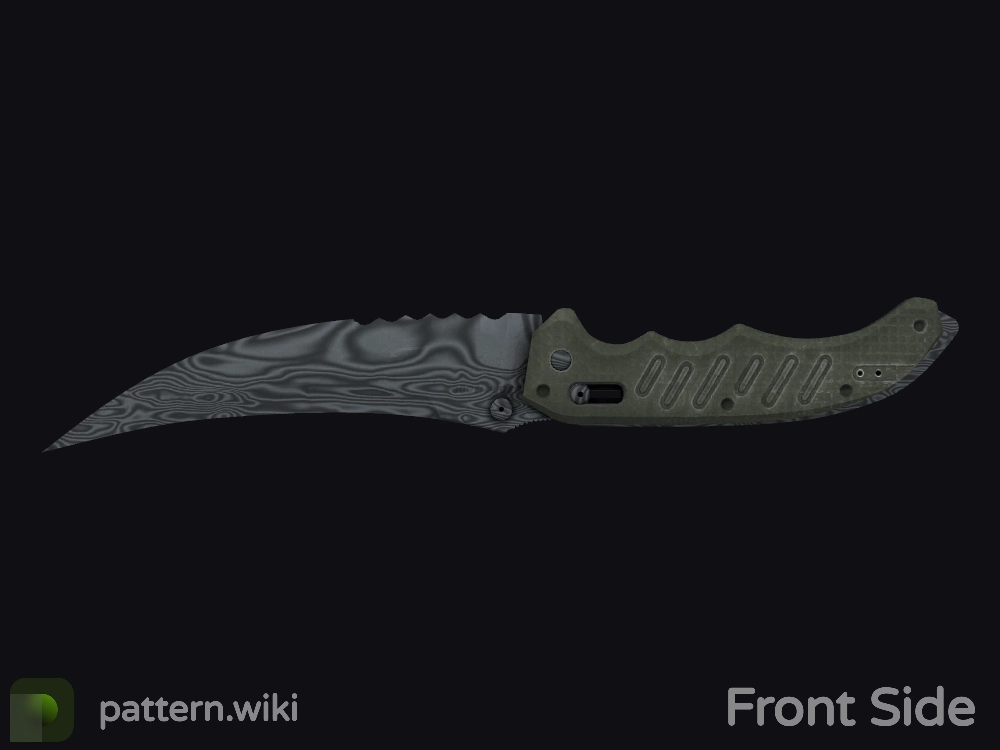 Flip Knife Damascus Steel seed 124