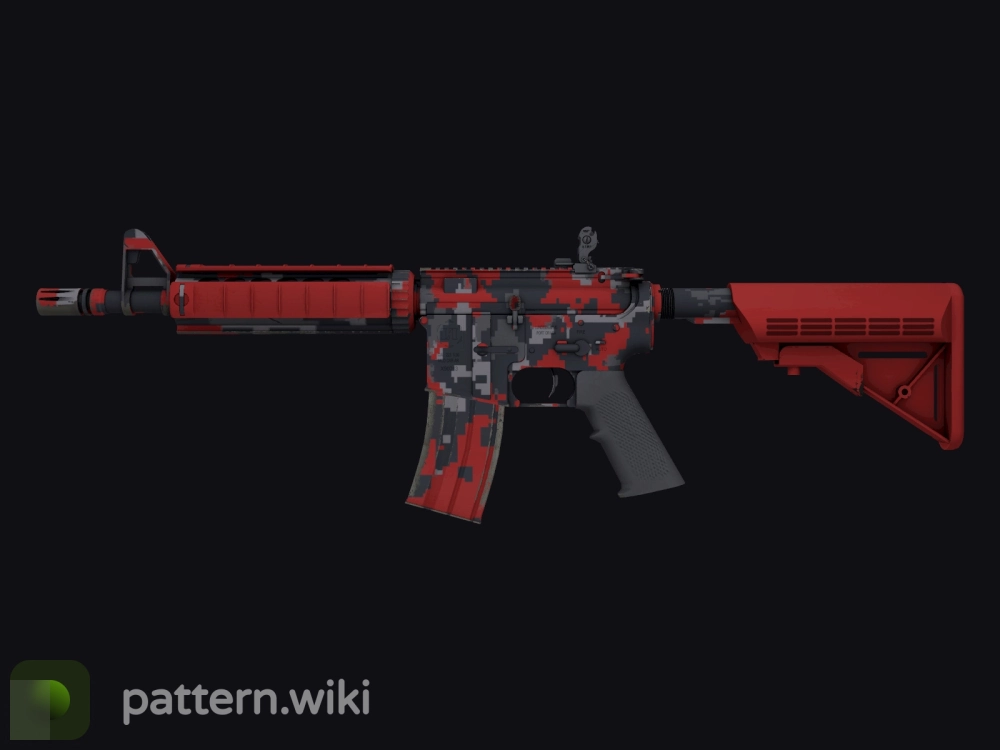 M4A4 Red DDPAT seed 12