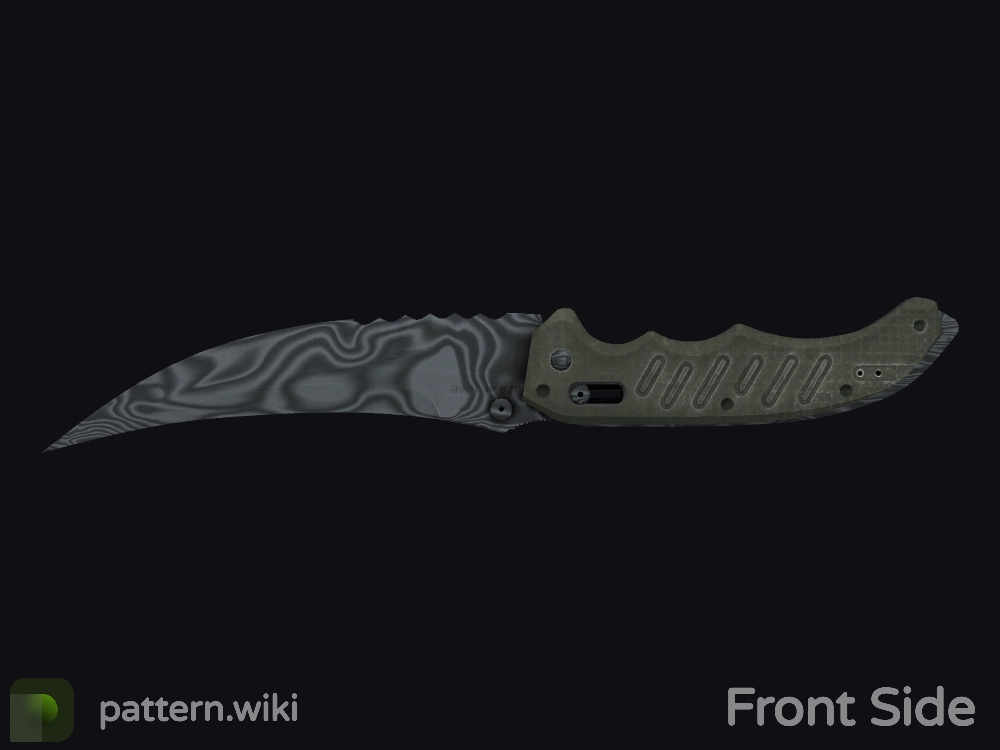 Flip Knife Damascus Steel seed 657