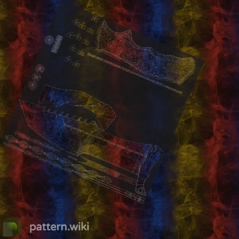 Huntsman Knife Marble Fade seed 351 pattern template