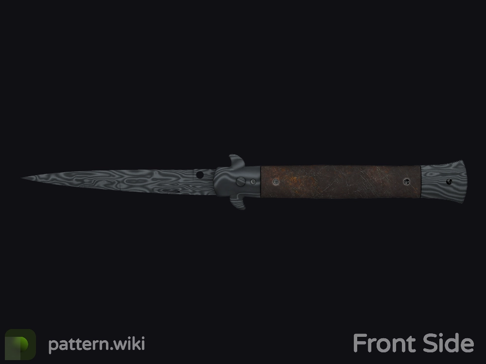 Stiletto Knife Damascus Steel seed 742