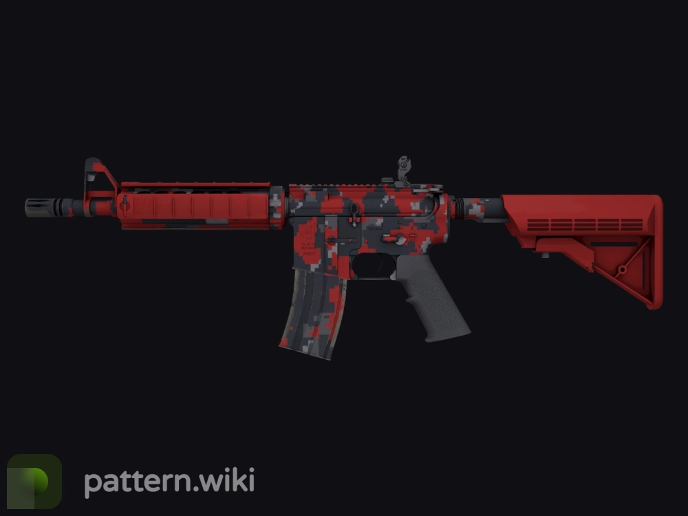 M4A4 Red DDPAT seed 687