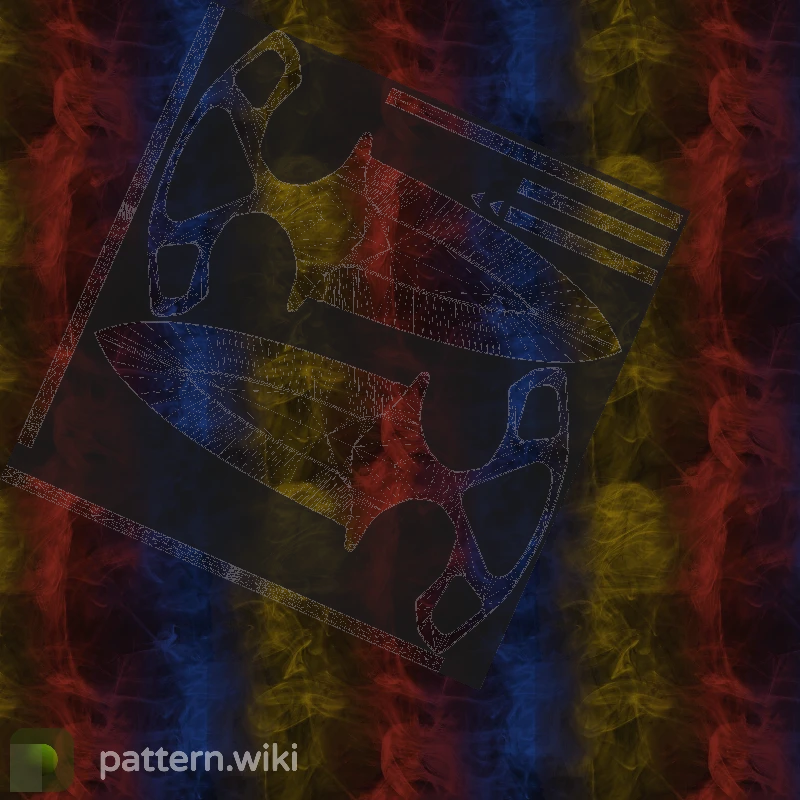 Shadow Daggers Marble Fade seed 691 pattern template