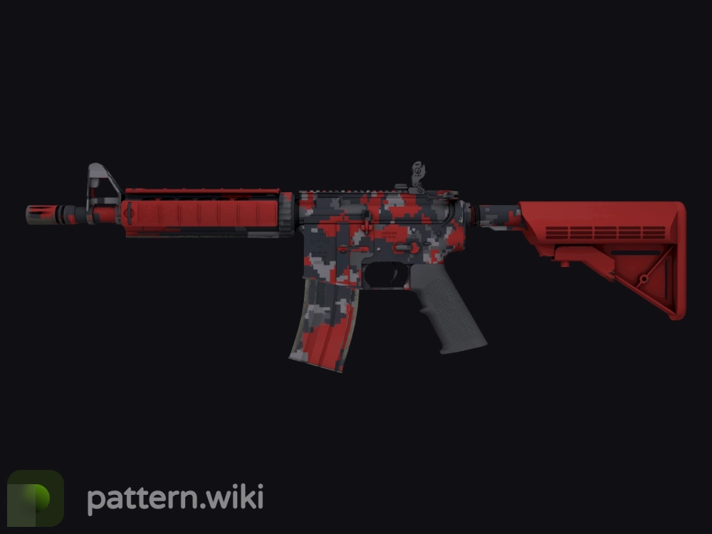 M4A4 Red DDPAT seed 648